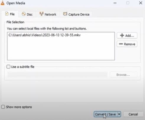 adding mkv file