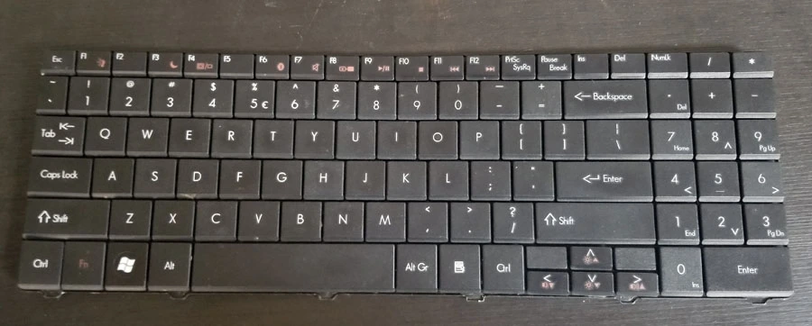 Gateway NV52 NV53 NV54 NV56 NV58 NV59 Black Laptop Keyboard US - Used